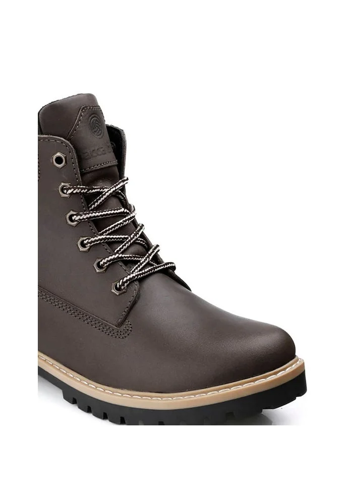 Bacca Bucci Grey Bullet Splash Proof Leather Boots for Biking & Hiking for Men | Best Price UAE